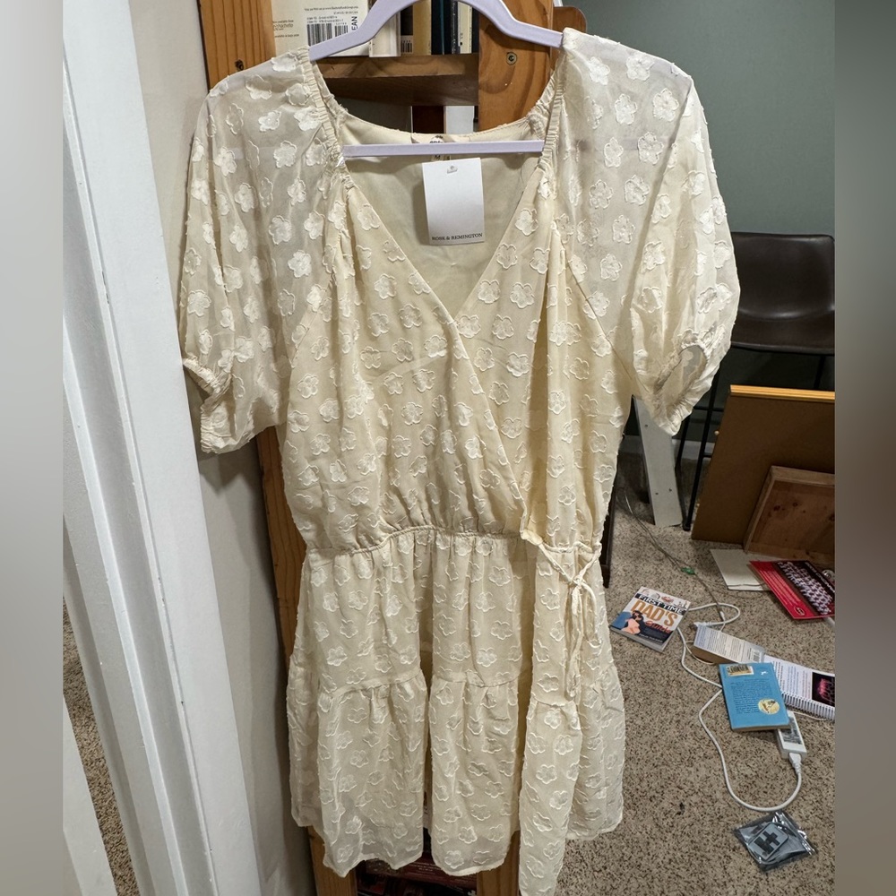 Rose and Remington bouquet cream/white romper - brand new- never worn!